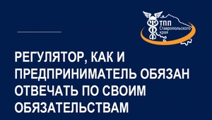 Регулятор, как и предприниматель обязан отвечать по своим обязательствам, - считает  председатель комитета ТПП СК Сергей Тищенко