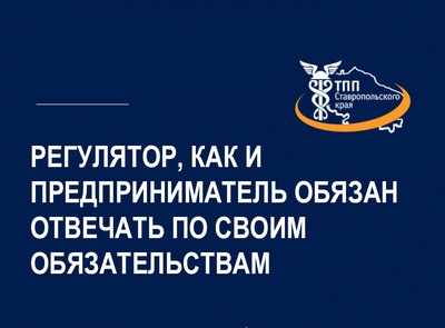 Регулятор, как и предприниматель обязан отвечать по своим обязательствам, - считает  председатель комитета ТПП СК Сергей Тищенко